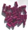 25 10x4mm Fuchsia Tube Miracle Beads